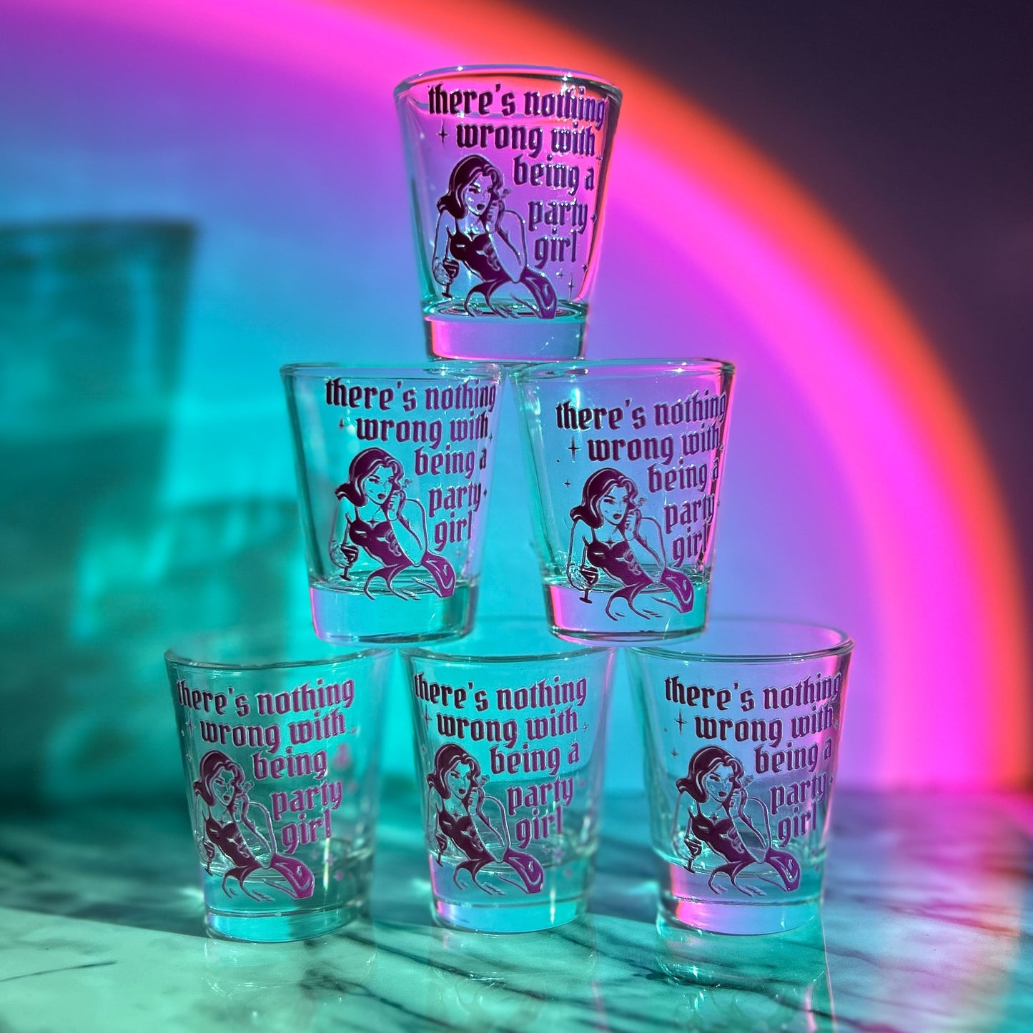 Party girl shot glass