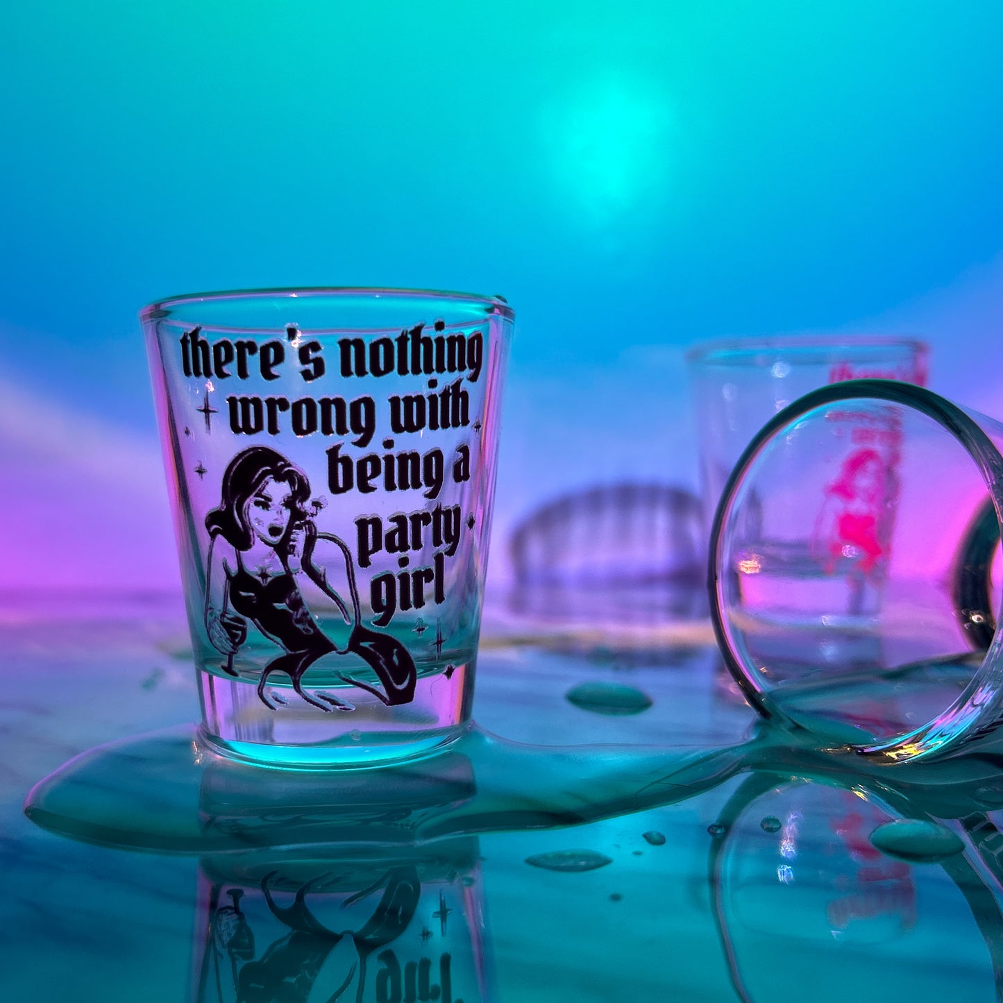 Party girl shot glass