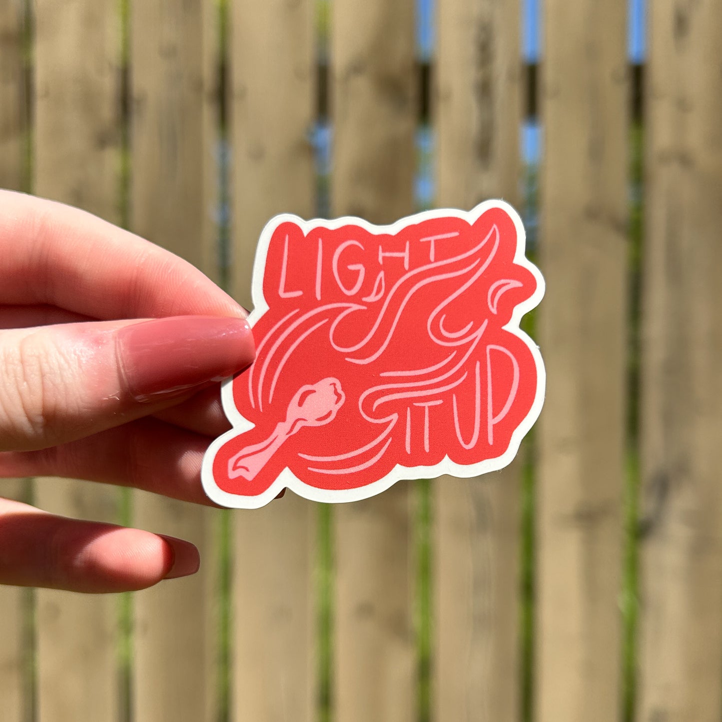Light it up sticker