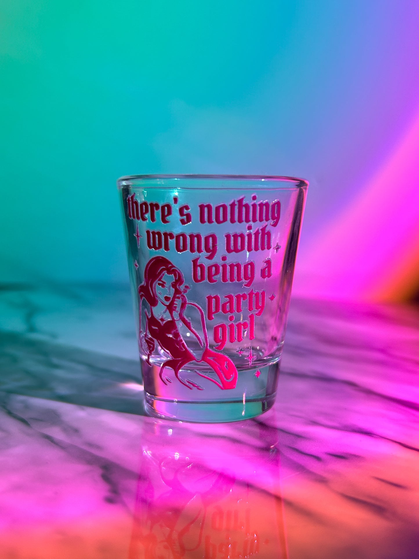 Party girl shot glass