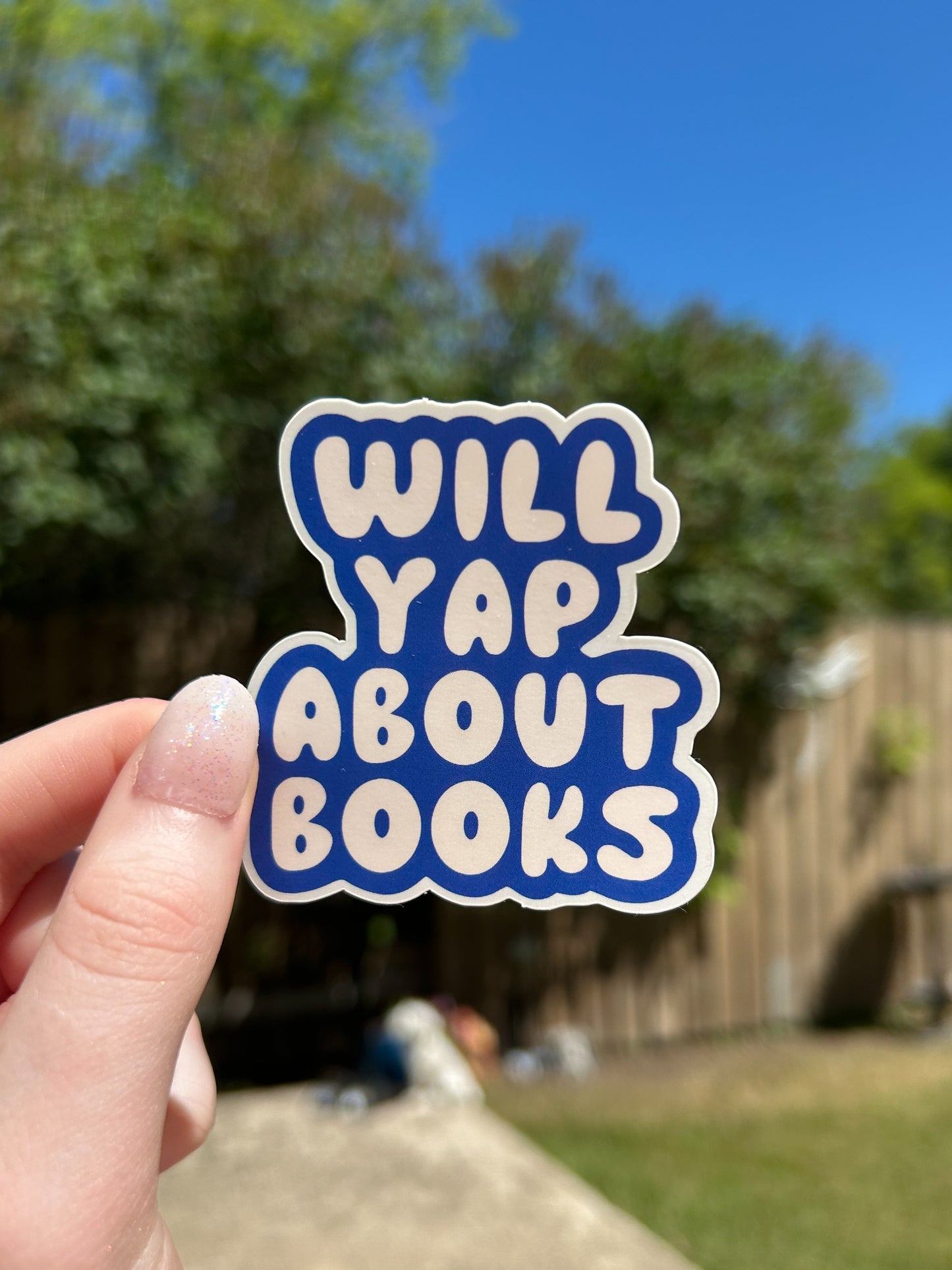 Will yap about books stickers