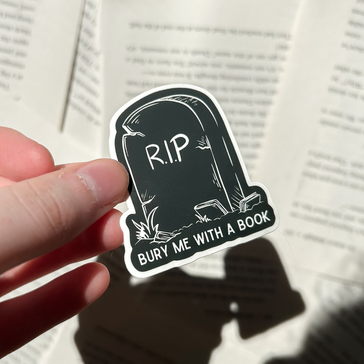 Bury me with a book sticker