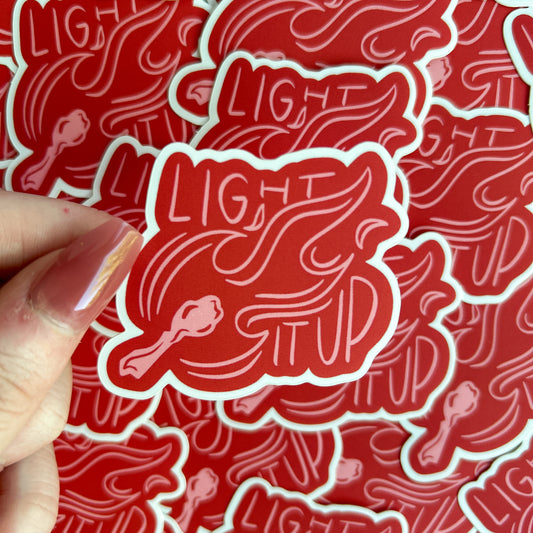 Light it up sticker