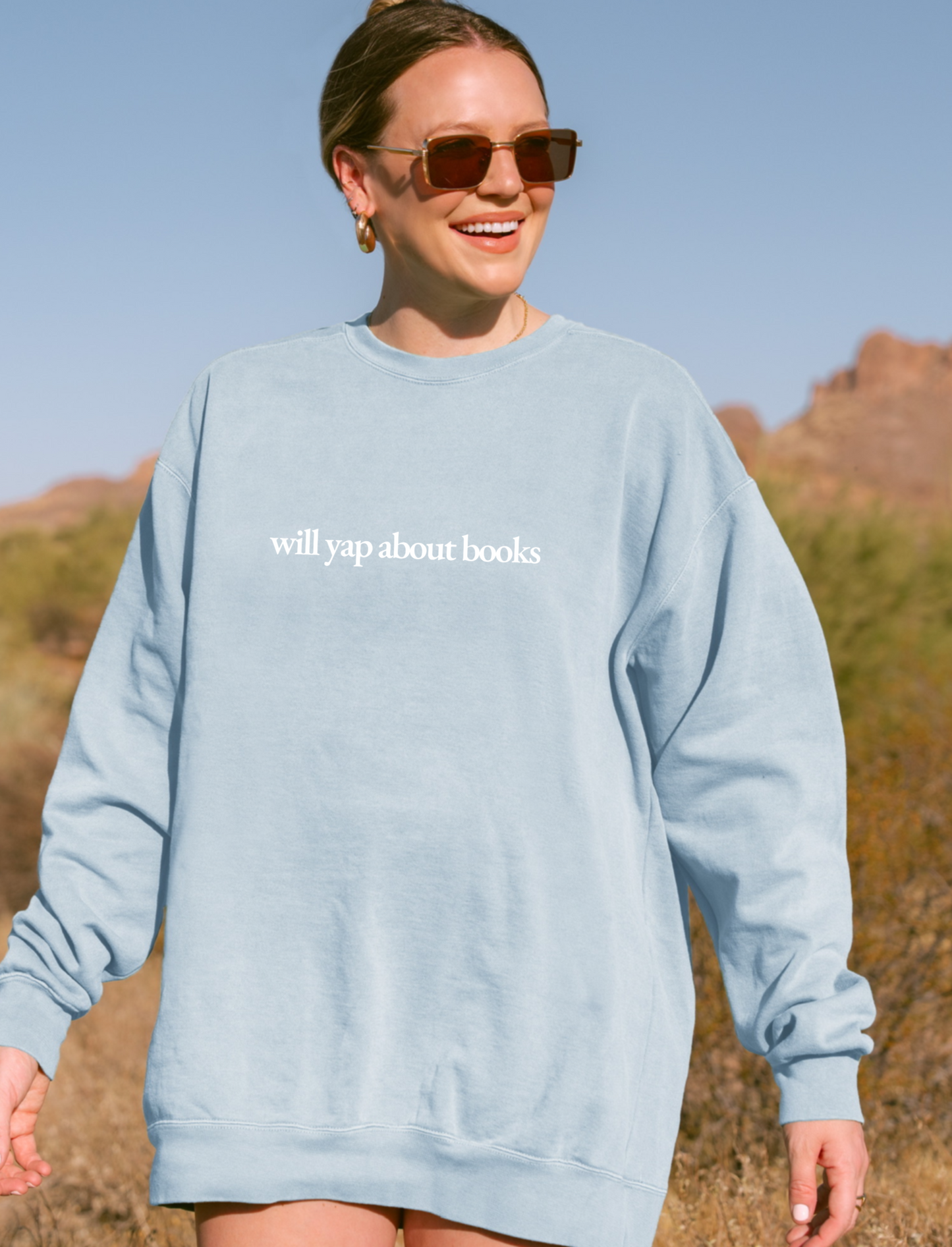 Will yap about books Crewneck