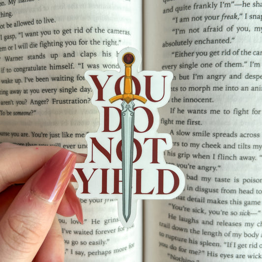 You do not yield sticker