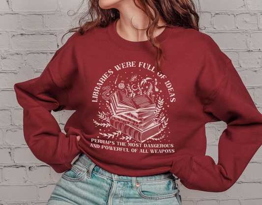 Libraries were full of ideas Crewneck