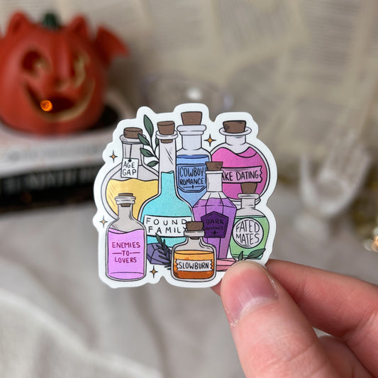 Trope potions holographic sticker
