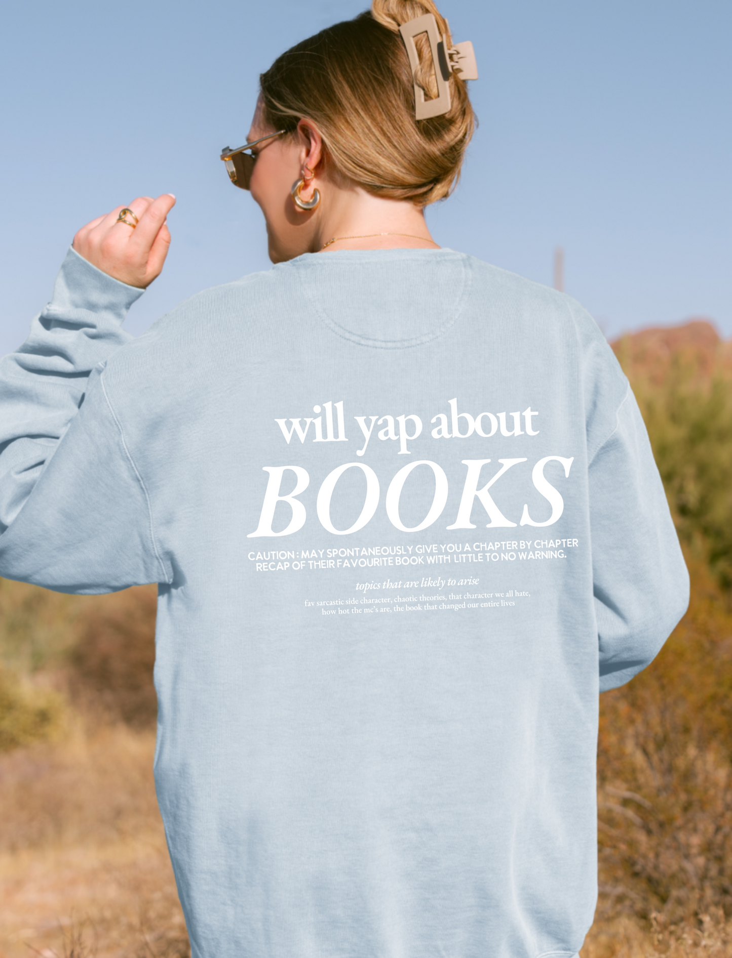 Will yap about books Crewneck