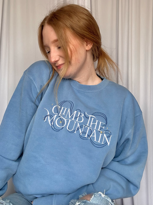 Climb the mountain Crewneck (Embroidered)