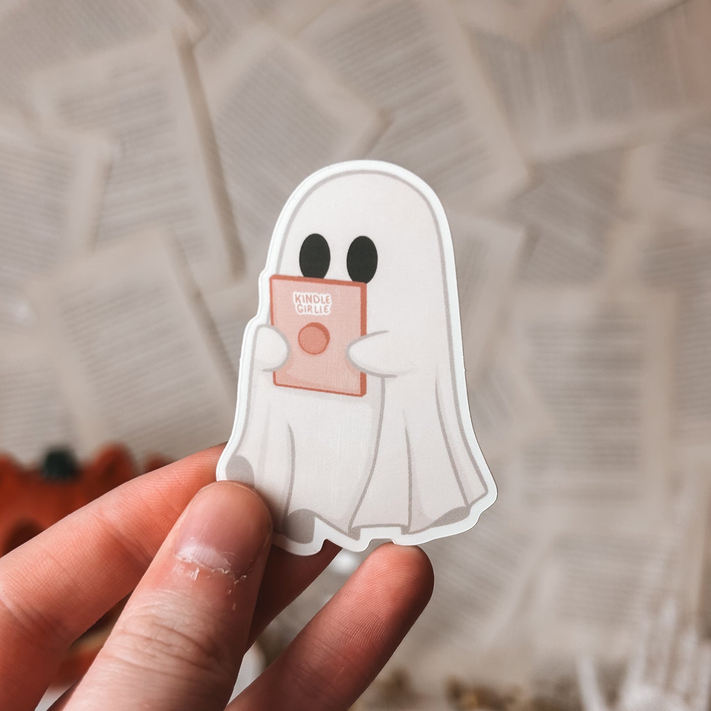 Kindle girlie ghost sticker