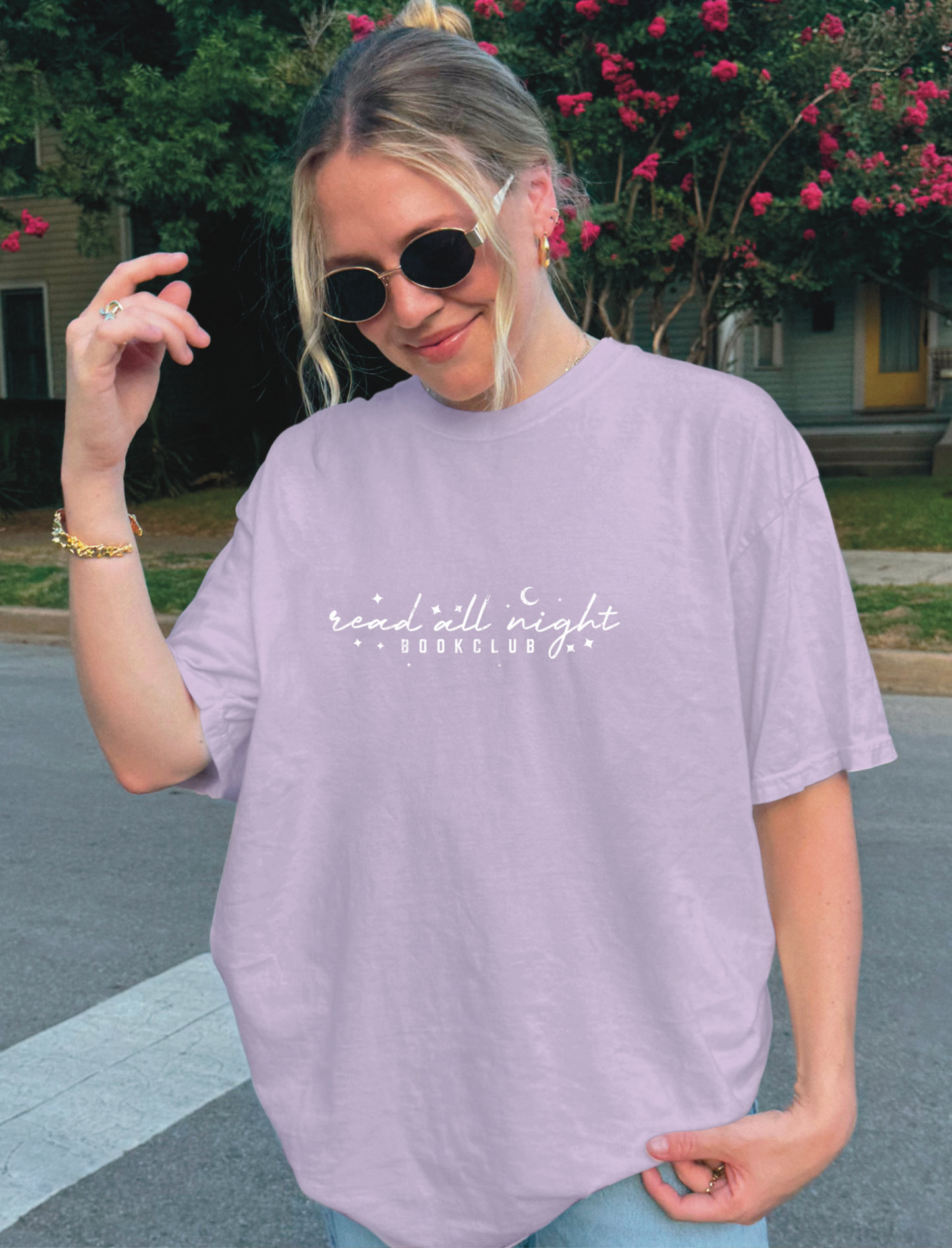 Read all night bookclub t-shirt