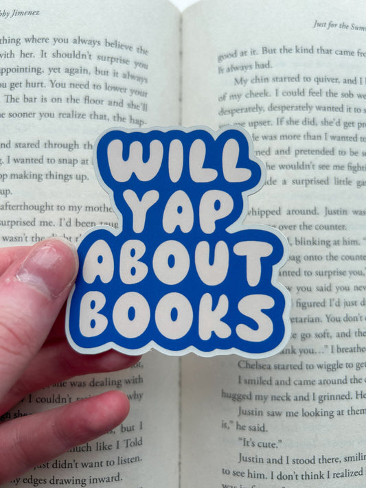 Will yap about books stickers