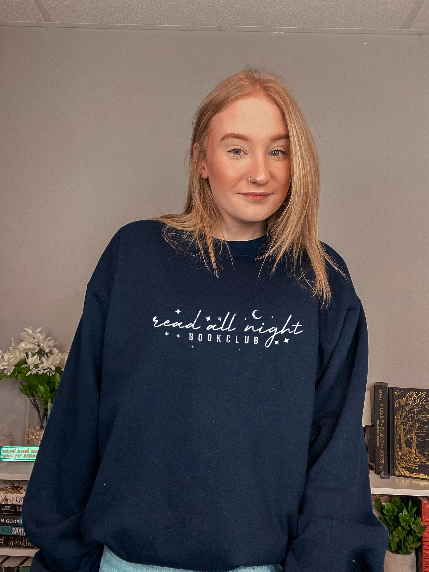 Read all night bookclub Crewneck