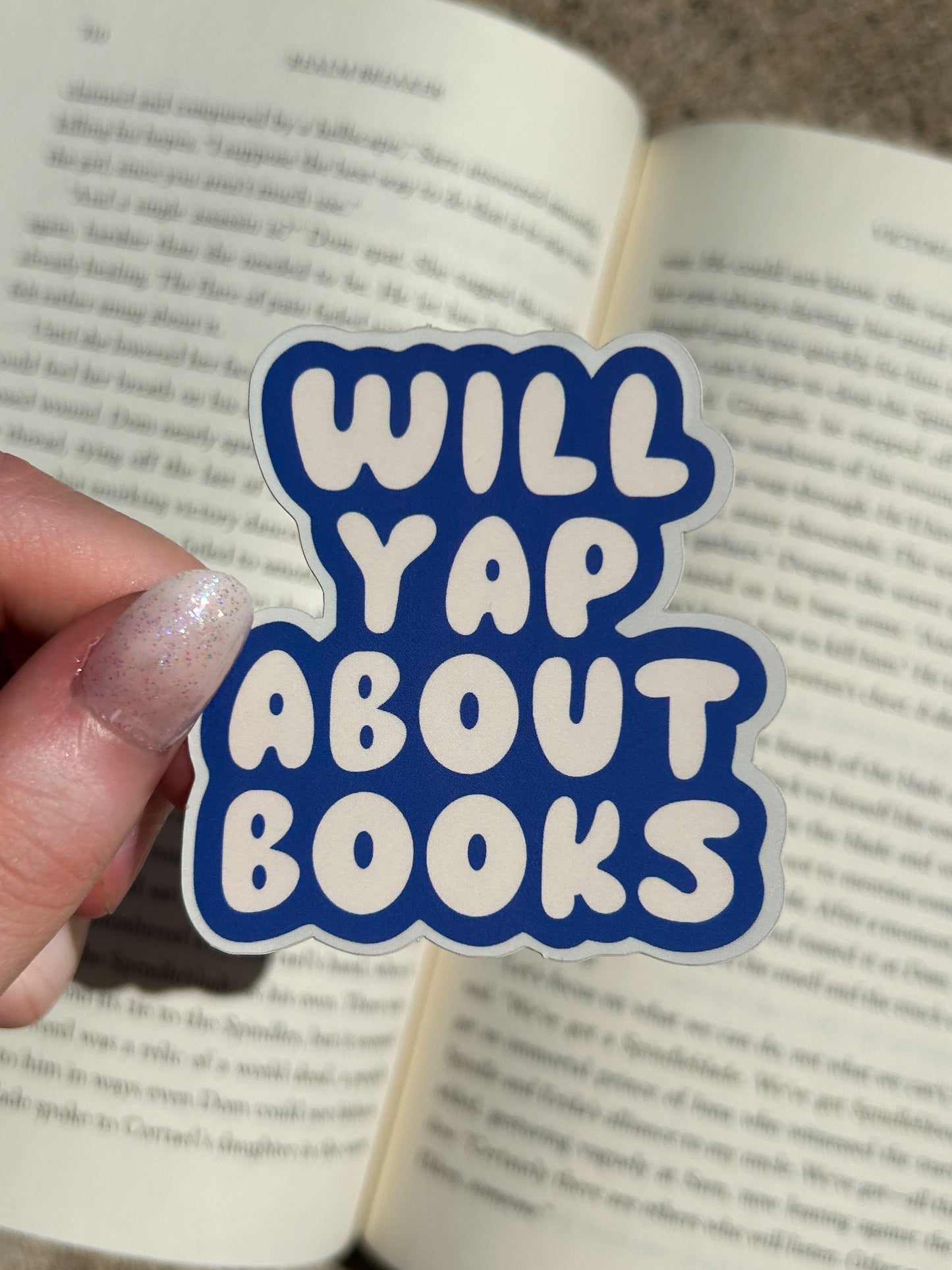 Will yap about books stickers