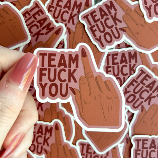 Team f**k you sticker